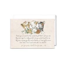 Flora Safari Babyshower Bedankkaarten en Enveloppen (25 Stuks) Meisjes