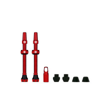 Muc-Off Tubeless Valves V2 Red 44mm - Tubeless Valve Stems with Valve