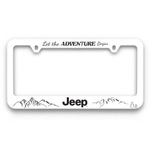 Jeep Let The Adventure Begin Bl plastov drk na poznvac znacku s UV vytitenm npisem
