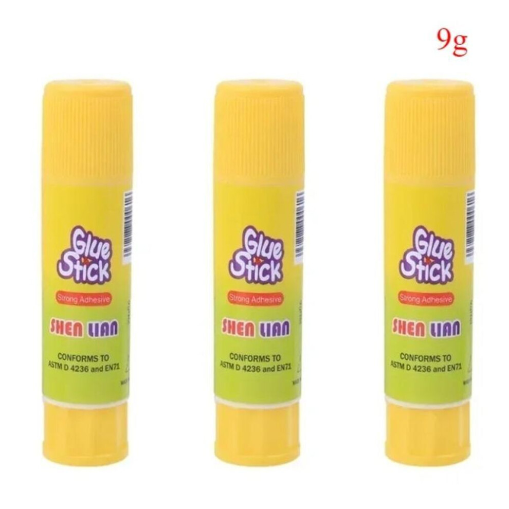 (yellow, 9g-3pcs) High Viscosity Solid Glue Sticks–ideal For Office, School Supplies, Diy Crafts, And Handmade Projects –perfect Adhesive For Kids&apos; Art And Pap