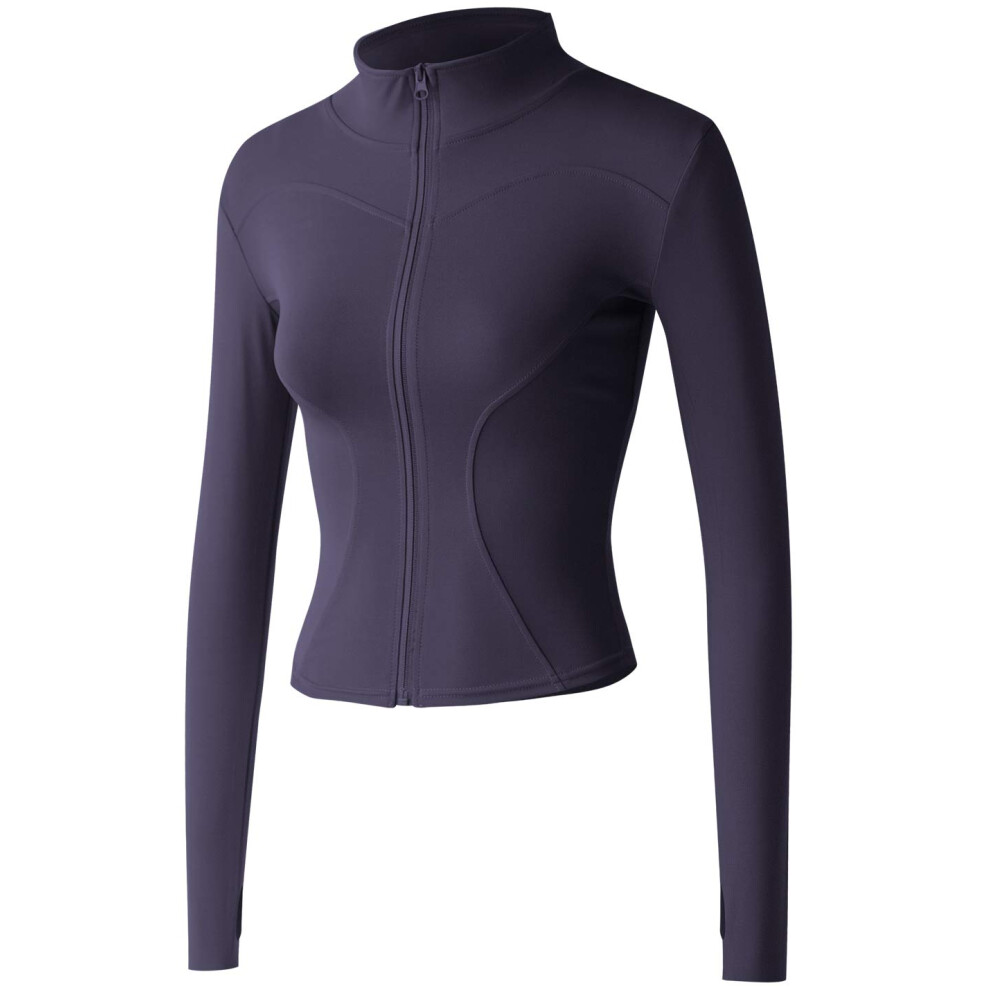 Veste de course     glissi   re compl   te pour femme Locachy, l   g   re et extensible