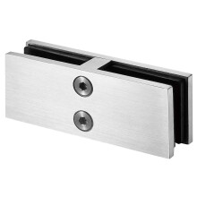 LukLoy Railing Glass to Glass Clamp, Stainless Steel 304 Bracket for Glass Balustrade Railing Pool Fence (1 Piece 180)