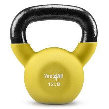 YES4ALL Neoprene Coated & Kettlebell Set - Handvikter fr hemgym och hantel Viktuppsttning Training 12 lb