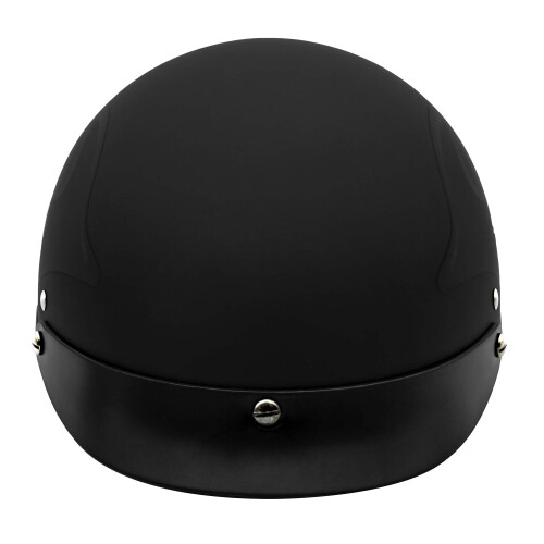 VCAN Cruiser Solid Flat Black Half Face motorcykelhjelm (Flame XX-Large) 2