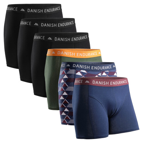DANISH ENDURANcE 6 Pack Soft cotton Boxer Briefs  Stretch Fit Underwea