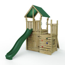 (M8 plus Ramp) Rebo Modular Wooden Climbing Frame Adventure Playset - M8