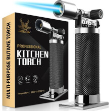 Butane Torch, Kitchen Torch Lighters Butane Refillable, Creme Brulee Torch For Baking, Bbq, Blow Torch For Cooking With Adjustable Flame