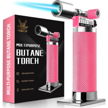 Butane Torch, Kitchen Torch Lighters Butane Refillable, Creme Brulee Torch For Baking, Bbq, Blow Torch For Cooking With Adjustable Flame