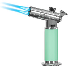 Torch Lighter, Refillable Kitchen Butane Torch, Cooking Torch With Safety Lock And Adjustable Single/dual Flame For Creme Brulee, Bbq, Baking