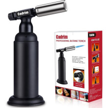 Cadrim Butane Torch, Refillable Pro Culinary Blow Torch Double Fire Cooking Torch And Small Adjustable Flame Kitchen Torch