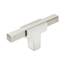 Amerock BP6726G10 | Kitchen Cabinet Door or Drawer Knob | Polished Chrome/Satin Nickel | 2-3/4 inch (70 mm) Length | Urbanite | 1 Pack | Fur