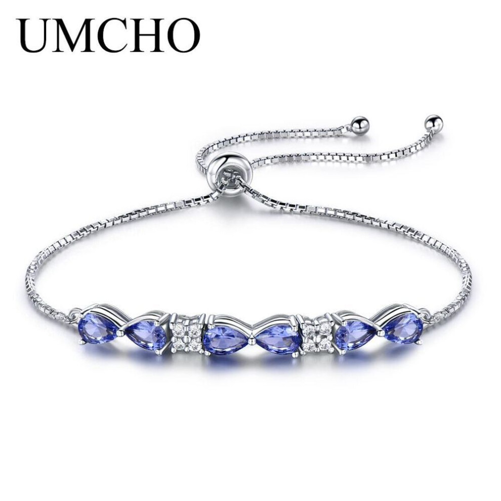 (Nano Tanzanite) Umcho Pure Bracelets Bangles For Women Tanzanite Adjustable Tennis Bracelet Anniversary Birthday Valentine&apos;s Day Gifts For Women Wife Girlfriend