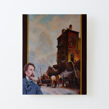 Framed Canvas Print Solomon Verveer Portrait Painting=435 DIY Install Kit - 16x20" Wall Art Home Décor