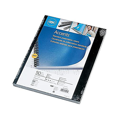 Swingline Gbc - Αδιαφανείς Πλαστικές Θήκες Παρουσίασης 11 X 8-1/2 Μαύρες 50/Πακέτο 1