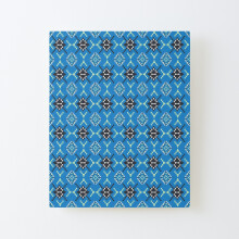 Framed Canvas Print Pixel Art Number 8 Fabric Design=2860 DIY Install Kit - 16x20" Wall Art Home Décor
