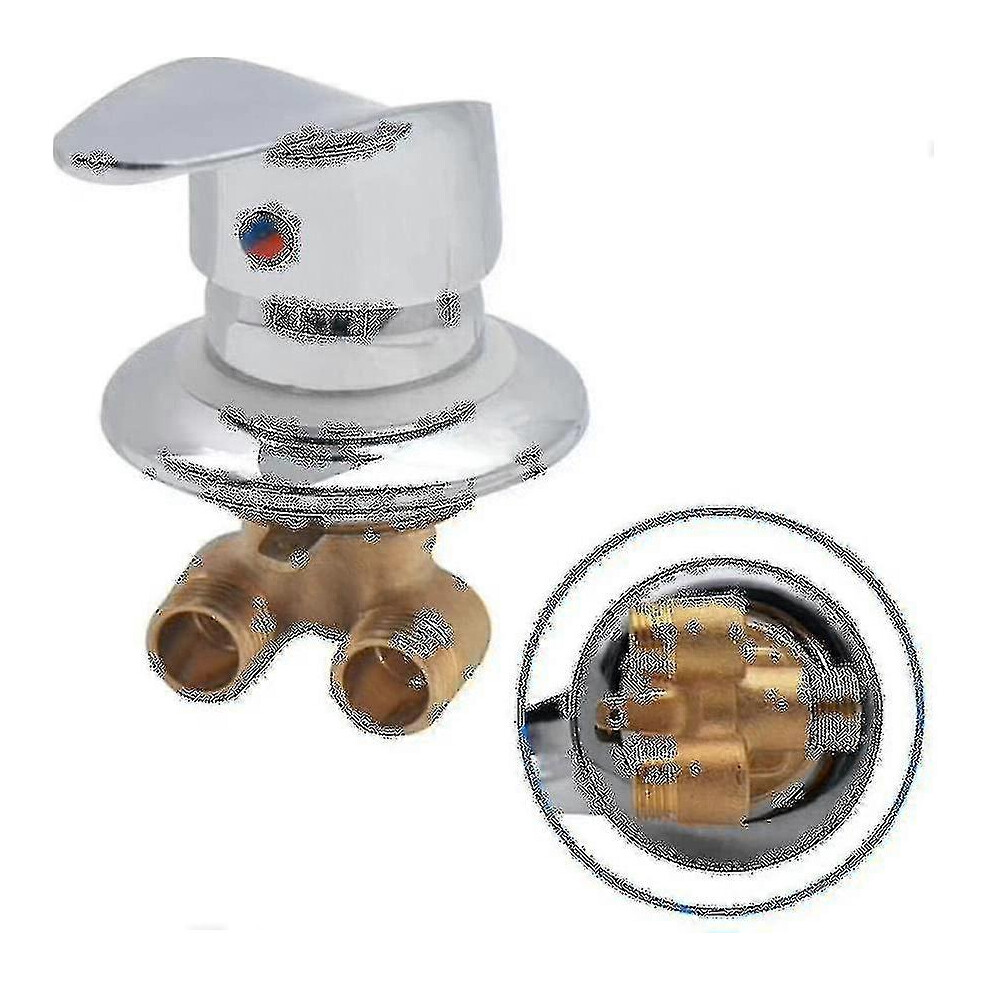 (As Show, One Size) Shower Cabin Mixer Tap Brass Shower Faucet Outlet Diverter Chrome Shower Mixer Tap 5063595961922