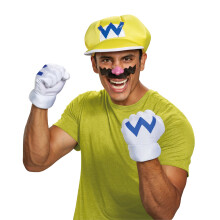 Vermomming heren Warrio Kit voor volwassenen Offici?le Super Mario Hoed Met Glo