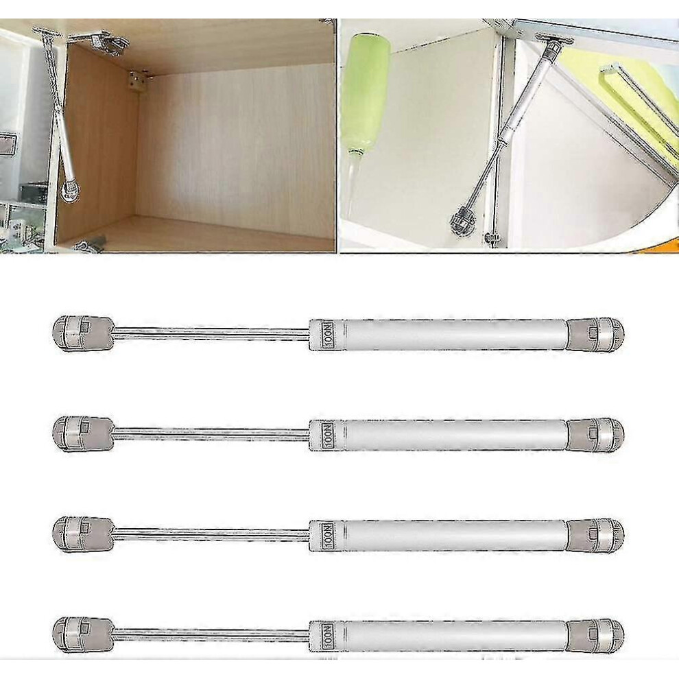 (As Show, One Size) 4 Pcs Gas Strut Lift Support Hydraulic Gas Cabinet Door Lift Gas Spring Strut Damper Hinge With 100N 5062994784422
