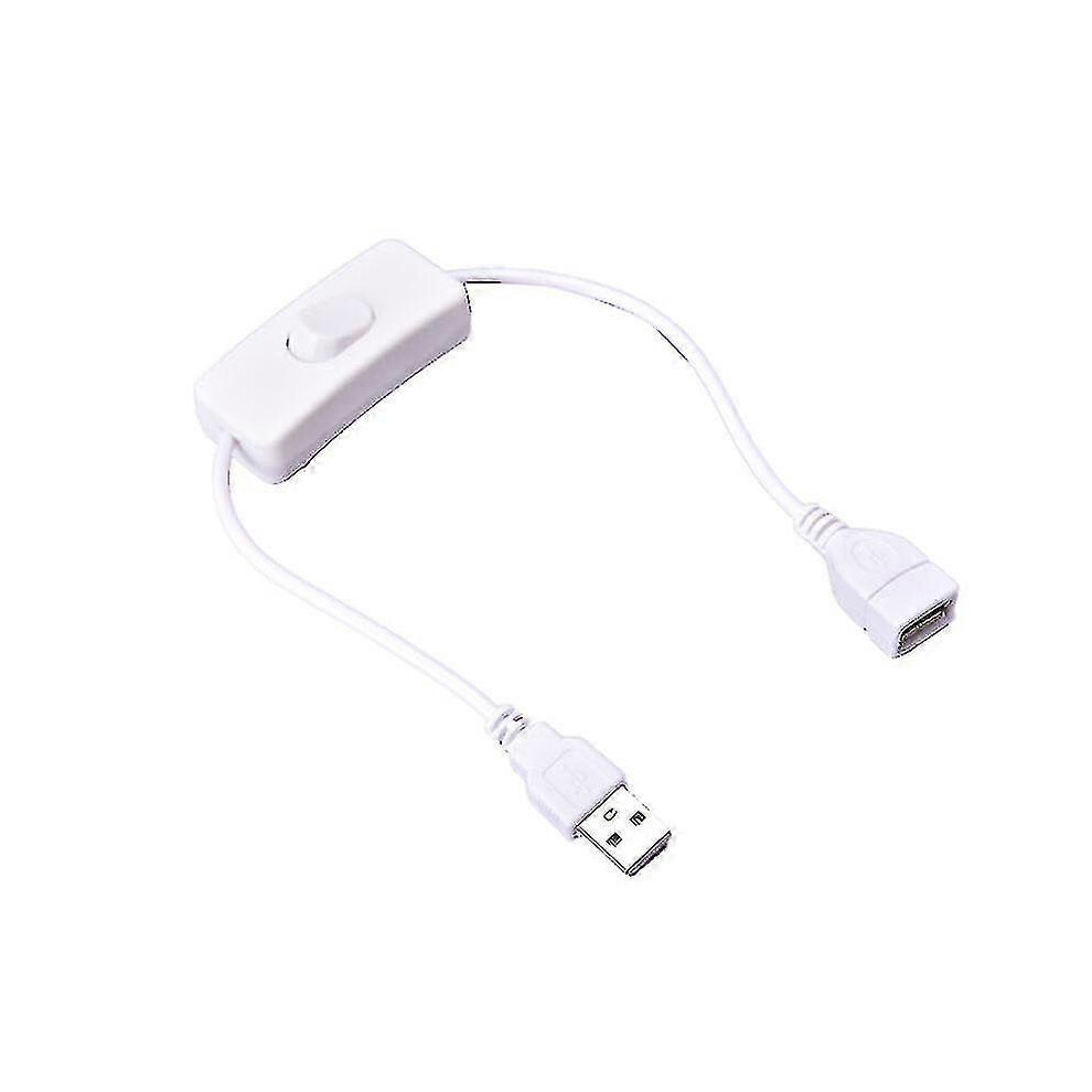(, One Size) 28Cm Usb Cable With Switch On/Off Cable Extension Toggle For Usb Lamp Usb Fan White 5062994792120