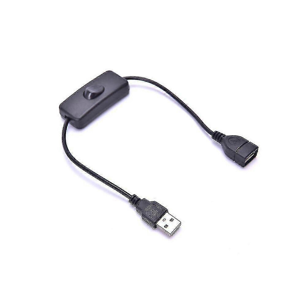 (, One Size) 28Cm Usb Cable With Switch On/Off Cable Extension Toggle For Usb Lamp Usb Fan Black 5062994792113