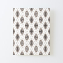Framed Canvas Print Ikat Diamond Pattern Fabric Design=3338 DIY Install Kit - 16x20" Wall Art Home Décor