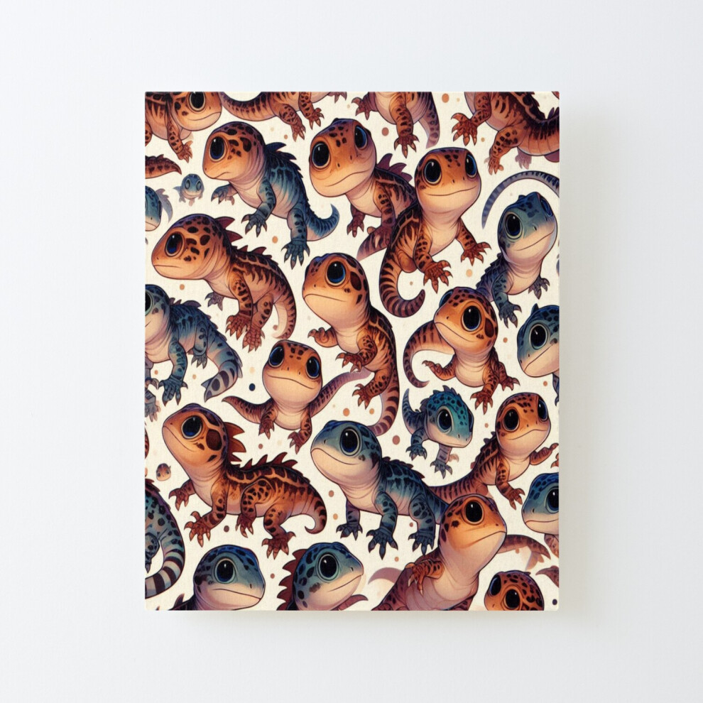 Framed Canvas Print Colorful Colorful Dinosaurs Pattern=4255 Diy Install Kit - 16X20" Wall Art Home Décor Feelous