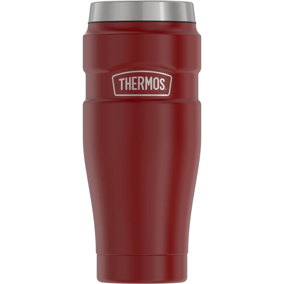 THERMOS Stainless King Vacuum-Insulated Travel Tumbler  16 Ounce  Rustic Red