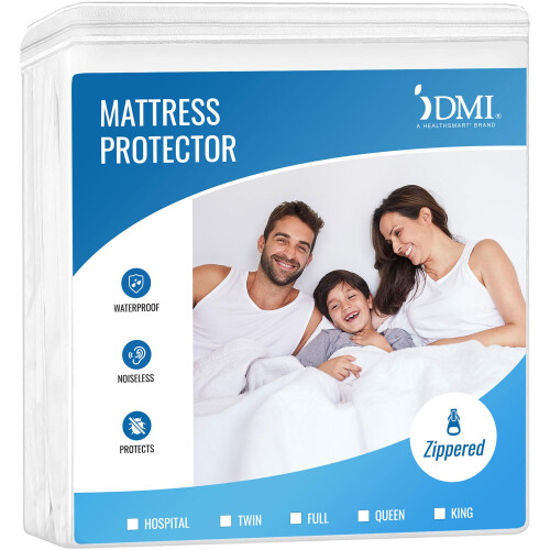 DMI Αδιάβροχο Προστατευτικό Στρώματος, Κάλυμμα Στρώματος, Άσπρο, Queen (Συσκευασία 1)