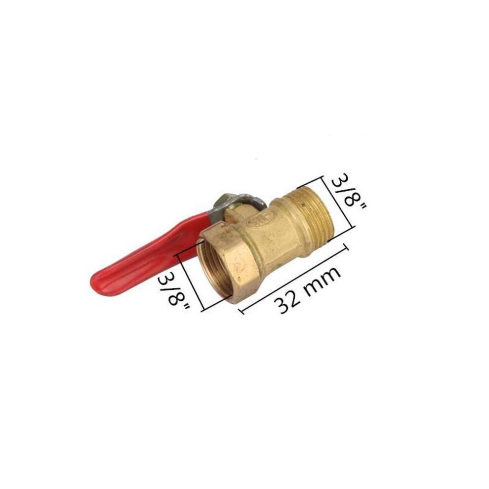 (3/8&apos;&apos;) 1/4&apos;&apos; 3/8&apos;&apos; 1/2" Male To Female Thread Brass Ball Valve Agriculture Garden Water Pipe Switch Water Flow Waterstop Connector 1