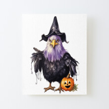 Framed Canvas Print Hallowen Eagle=6675 DIY Install Kit - 16x20" Wall Art Home Décor