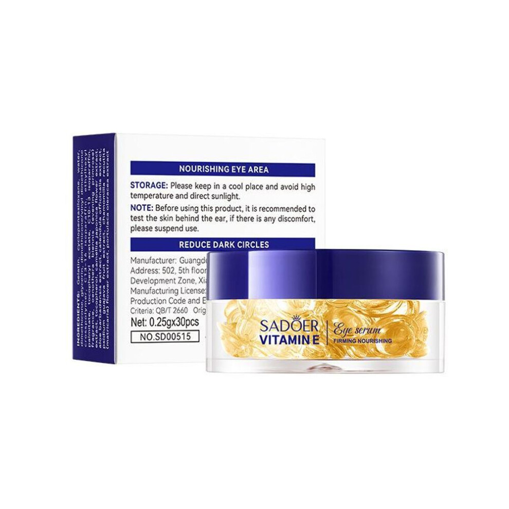(0.25gx30pcs) Evening Primrose Vitamin E Eye Essence Oil Firming & Moisturizing Eye Cream Reduces Dark Circles Fades Fine Lines & Puffiness Under Eyes
