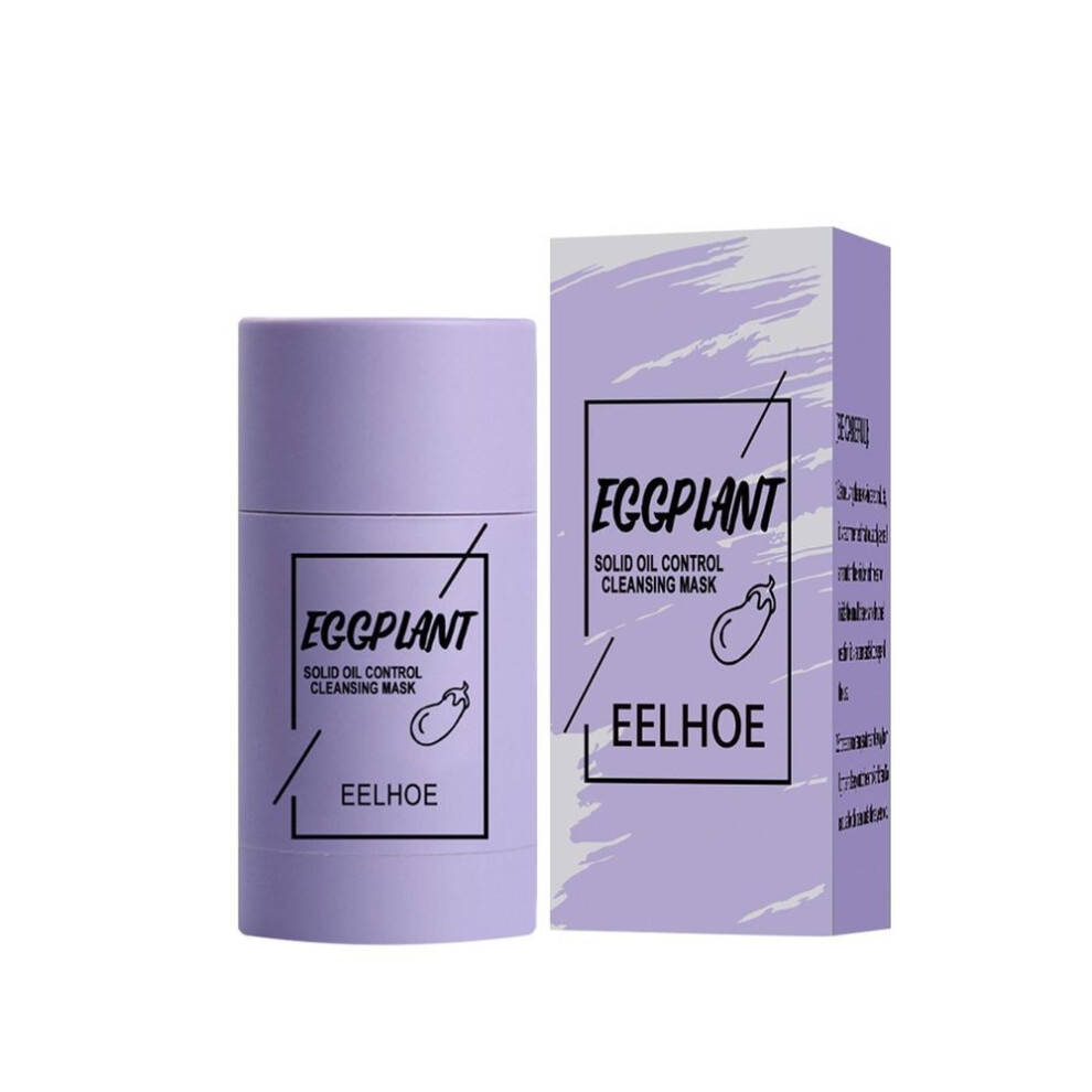 (purple) Green Tea Solid Mask Activated Carbon Cleansing Purifying Clay Mud Mask Moisturizing Face Mask Oil Control Remove Blackhead