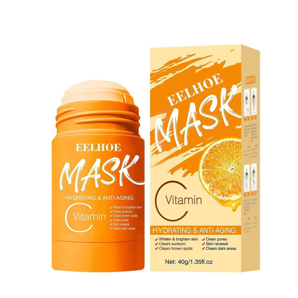 (orange) Green Tea Solid Mask Activated Carbon Cleansing Purifying Clay Mud Mask Moisturizing Face Mask Oil Control Remove Blackhead