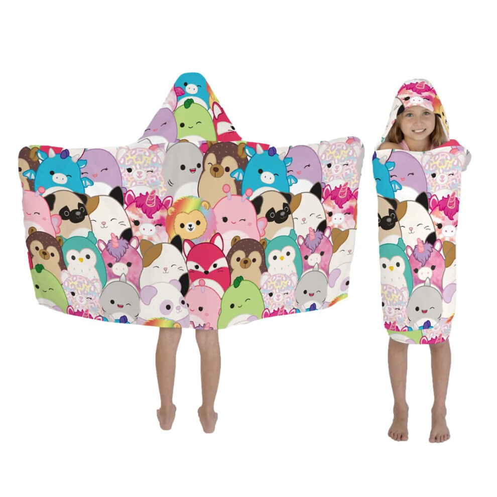 Franco Squishmallows Kids Bath/Pool/Beach Soft Cotton Terry Hooded Tow-image-OPC-PFMS8KZ-NEW