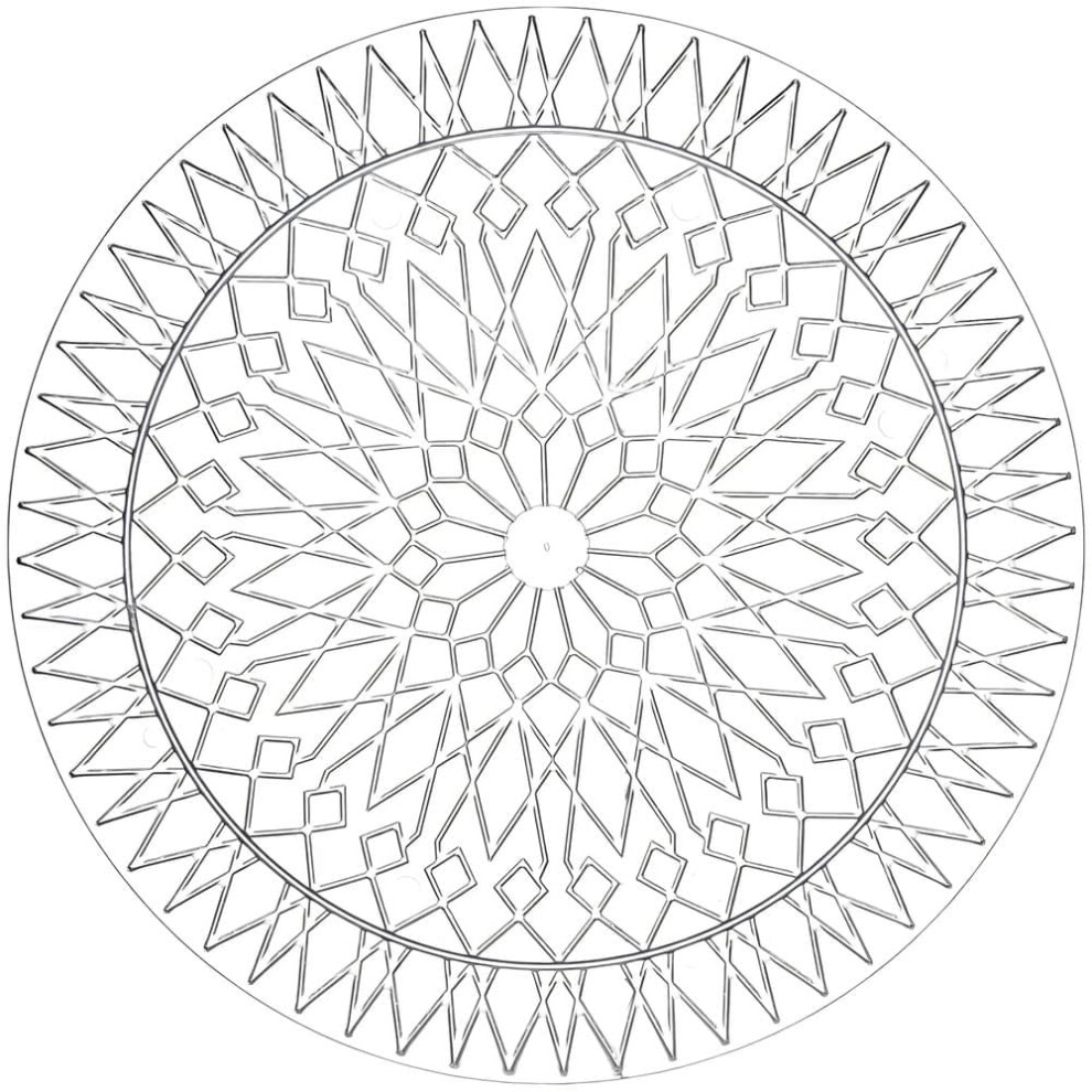 Maryland Clear Round Designed Crystal Cut Plastic Tray  13 1 Pc  Reusable Serving Platter  Plastic Food Tray  Perfect P-image-OPC-PFR58M5-NEW