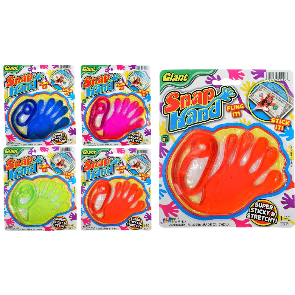 JA-RU Giant Glitter Sticky Hands (3 Toys Assorted) Large Stretchy Hand. Halloween Party Favors  Goodie Bag Stuffers & Classroom Prizes. Sens-image-OPC-PFNFQ9D-NEW