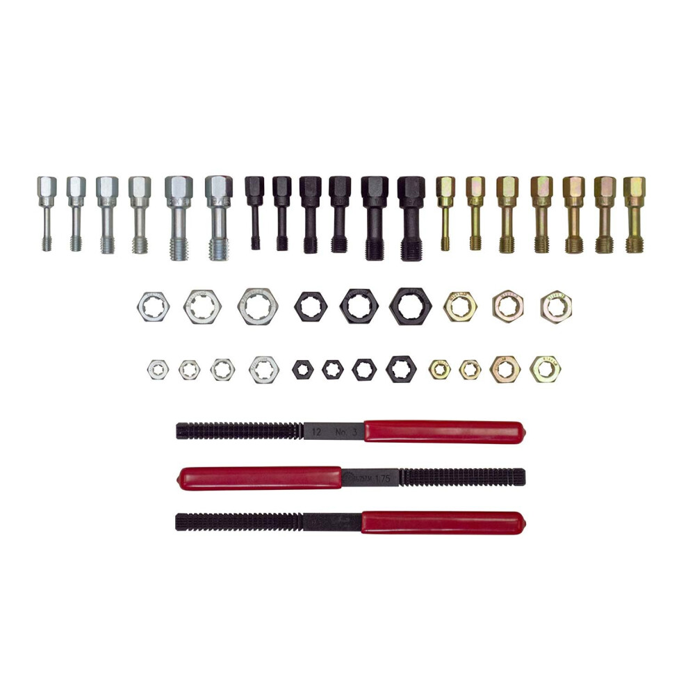 Oemtools 27142 Thread Restoring File Tap And Die Kit | Files Taps And Dies Rethread Both Left And Righthanded Internal And External Threads | Univ 076812271426