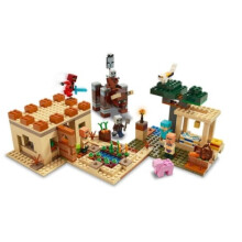 700pcs The Illager Raid Village Building Set Minecraft My World Series