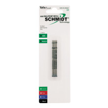 Schmidt 635 Mini D1 Kugelschreibermine, mittel, 4er-Pack, schwarz (SC58149)