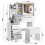 (White) Hampton&Stewart Dressing Table w/ Drawers, Mirror & Stool Set 10