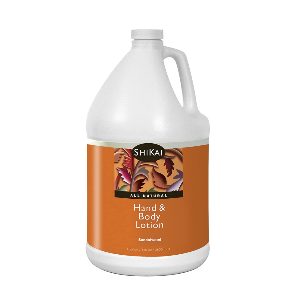 Ikai Shikai Hand & Body Lotion (Sandalwood 1 Gallon) | Daily Moisturizing Skincare For Dry And Cracked Hands | With Aloe Vera & Vitamin E