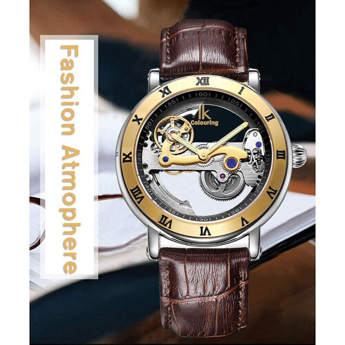 Steampunk Automatic Self-Winding Skeleton Hollow Mechanical Waterproof Watches 2