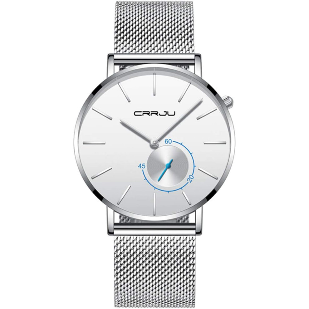 Photos - Wrist Watch Stainless Steel Mesh Strap Sport Thin Dial Watches