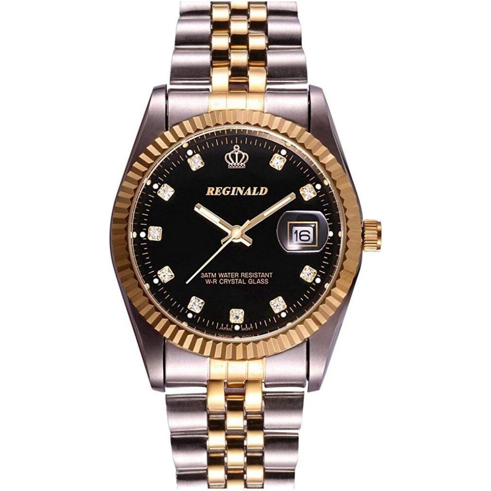 Photos - Wrist Watch Silver Two Tone Watch Steel Band Date Waterproof Dress 