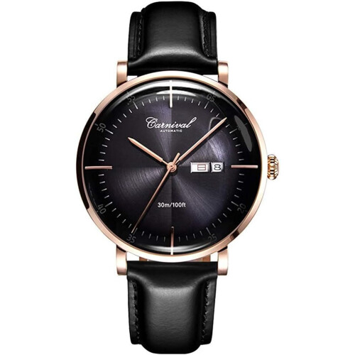 Brands Automatic men Leather Band Date Watch