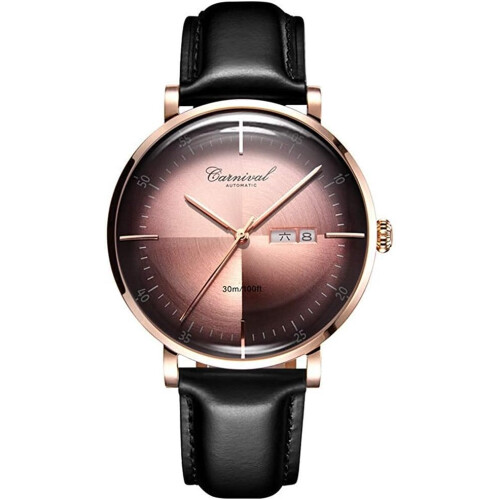 Brands Automatic men Leather Band Date Watch