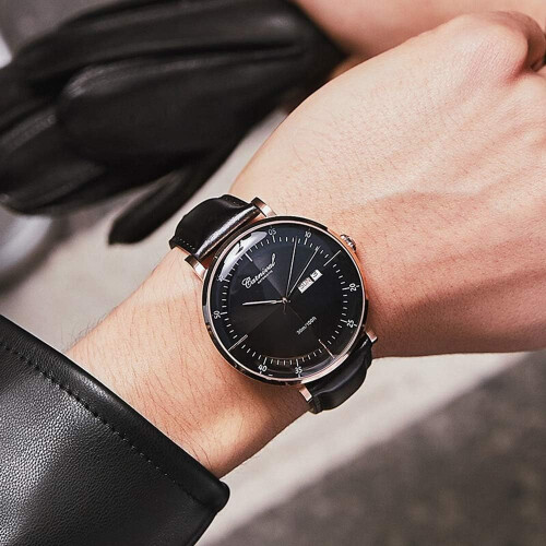 Brands Automatic men Leather Band Date Watch 1