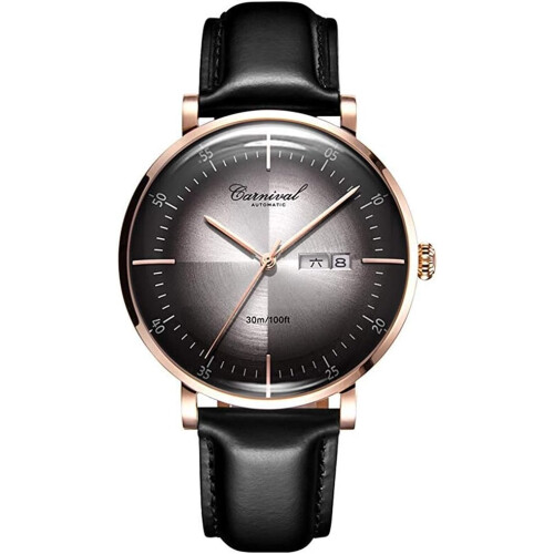 Brands Automatic men Leather Band Date Watch