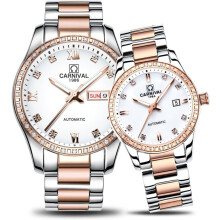 Watches Automatic Stainless Steel Lover Clock Wristwatch