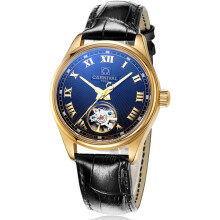 Automatic men Skeleton Tourbillon Stainless Steel Waterproof Wrist Watch